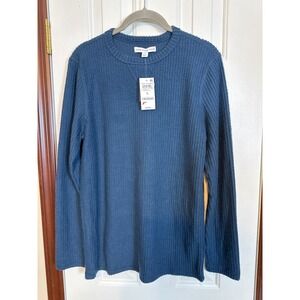 And Now This Core Thermal‎ Long Sleeve Waffle Knit Top Mens Blue Small